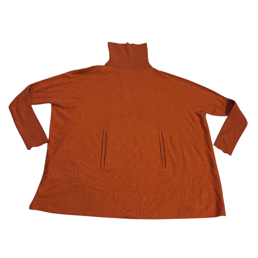 Garnet Hill Rust Cowl Neck Sweater